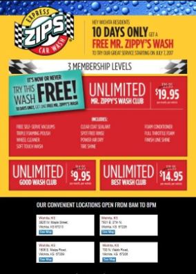 Zips Unlimited Car Wash Club & Prices