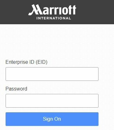 Reset Marriott 4MyHR Enterprise ID