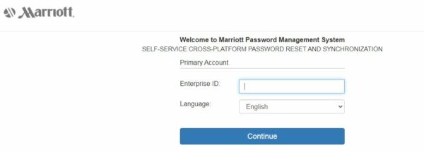 4myhr Marriott password reset 