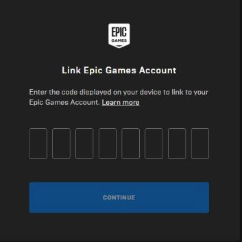 How do I link my console account to my Epic Games account using my console