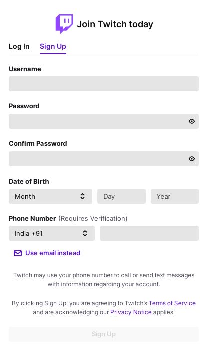How to Create Account on Twitch TV