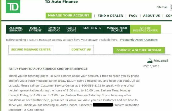About TD Auto Finance 
