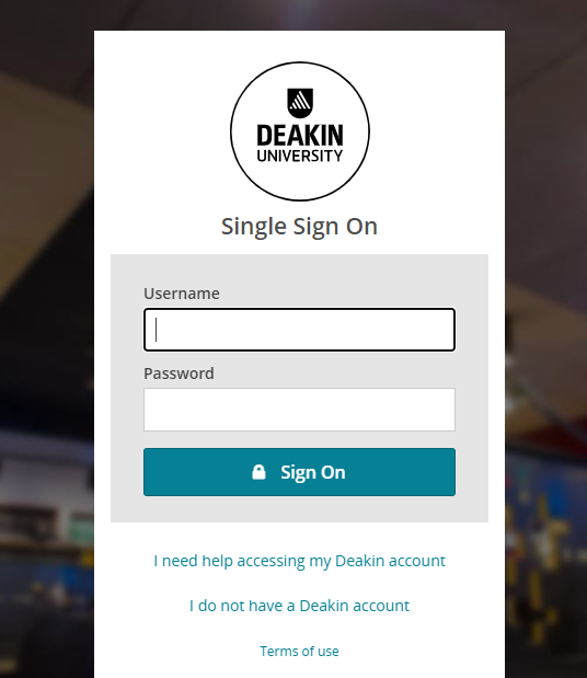 How to log into deakinsync