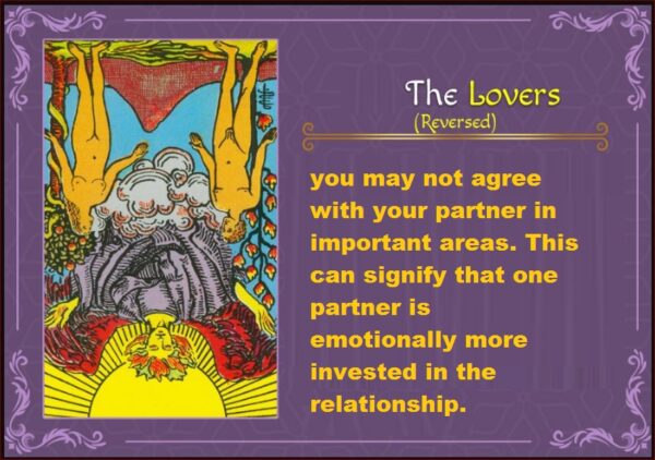 Lovers Tarot Card Meaning Love & Relationships (Reversed)