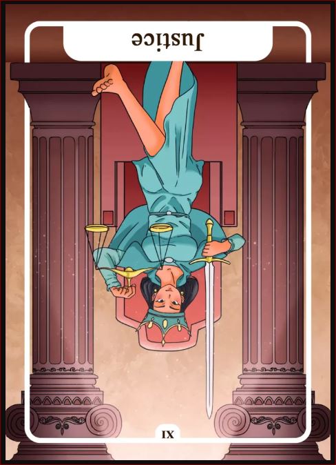 The Justice Tarot Card Meaning (Reversed)