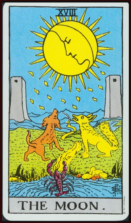 The Moon Tarot Card Meaning (Upright)