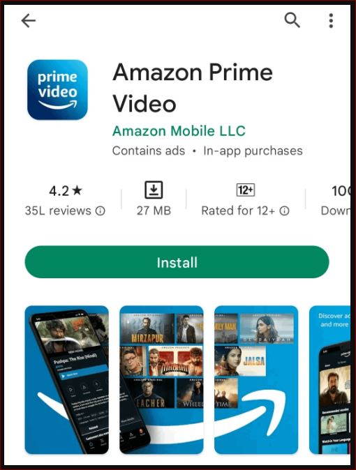 Amazon Prime Video access on your smartphone