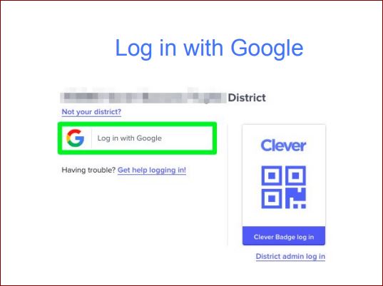 Clever login with google