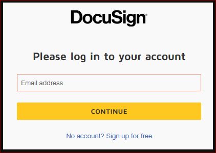 Log in with your DocuSign