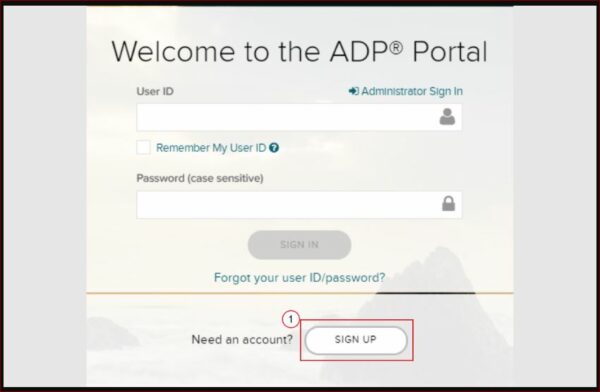 First Time Sign in to ADP