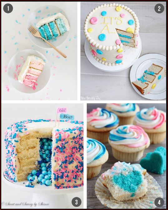 Gender reveal with food