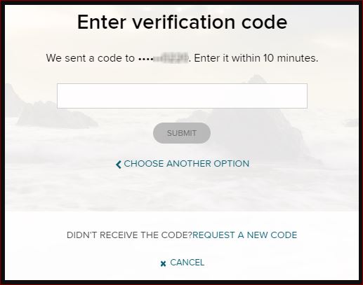 Type the code into the Enter