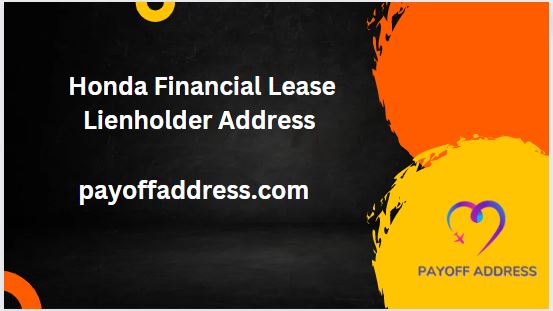 Honda Financial Lease Lienholder Address