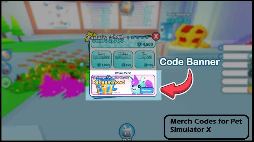 Merch Codes for Pet Simulator X