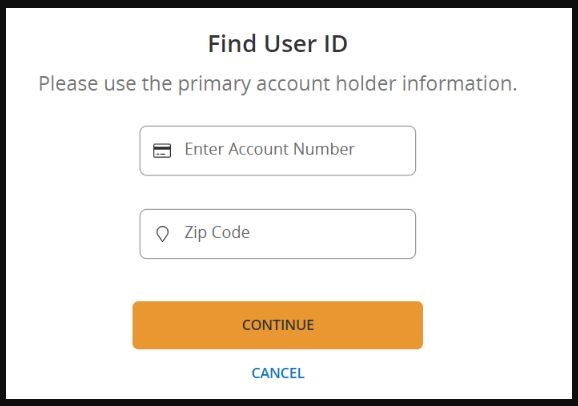 By entering your user ID and ZIP code
