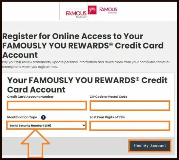 How to Register Your Famous Footwear credit card