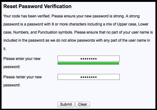 Reset Password Step for Vudu