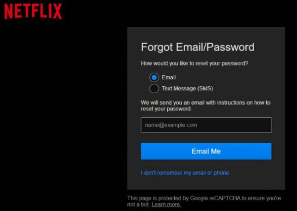 Resetting Your Netflix Password