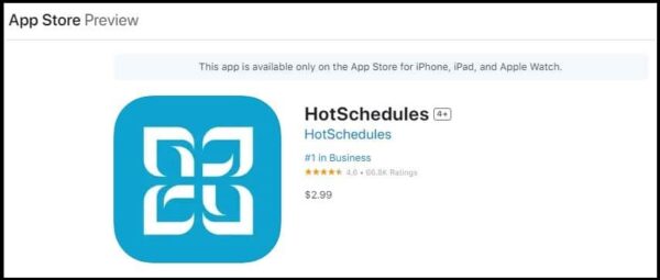  Hotschedule App Login for iOS Devices