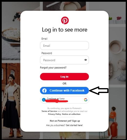 How to Login to Your Pinterest Account Using Facebook