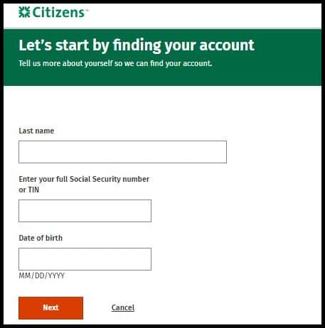 How to Reset Your Citizens Bank Password