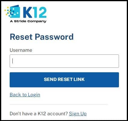 How to Reset Your K12 Password