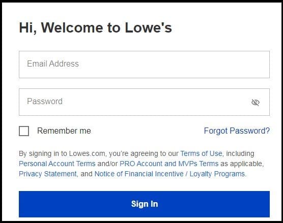 How to do Lowes Credit Card Login Online