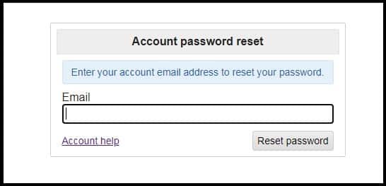 Reset Password Step for Craigslist Login